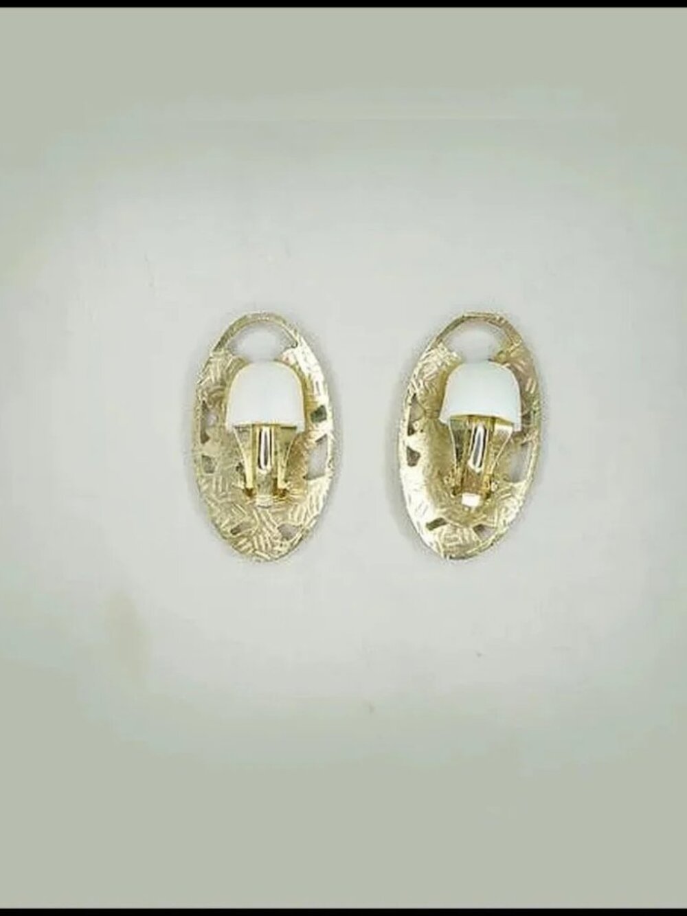 Vintage Cloisonne Brooch & Clip On Earrings Set Black Floral - Picture 6 of 9